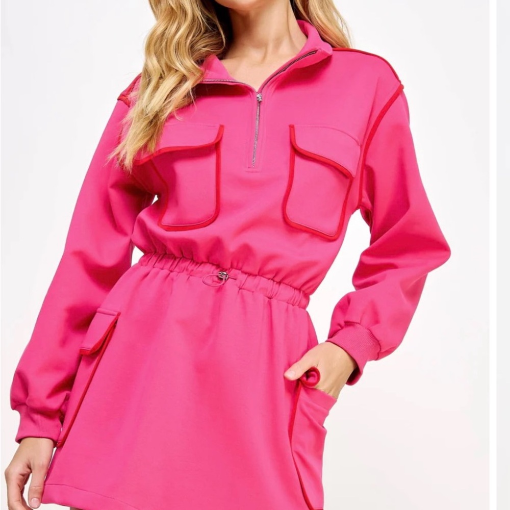NWT Strut & Bolt Pink Long Sleeve Dress
